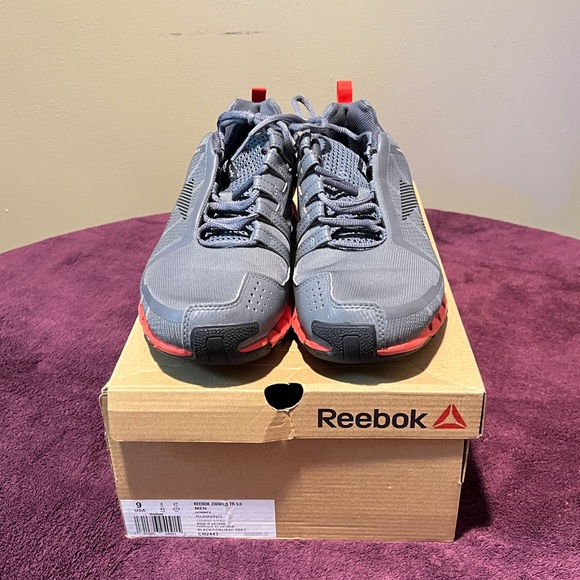 Men’s Reebok ZigTech Running Shoes – Size 8.5 Grey Red Black Athletic Sneakers - Picture 1 of 9